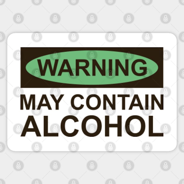 May Contain Alcohol Sticker by VectorPlanet